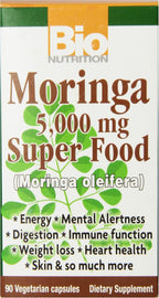 Bio Nutrition Moringa Super Food Vegi-Caps, 90 Cápsulas