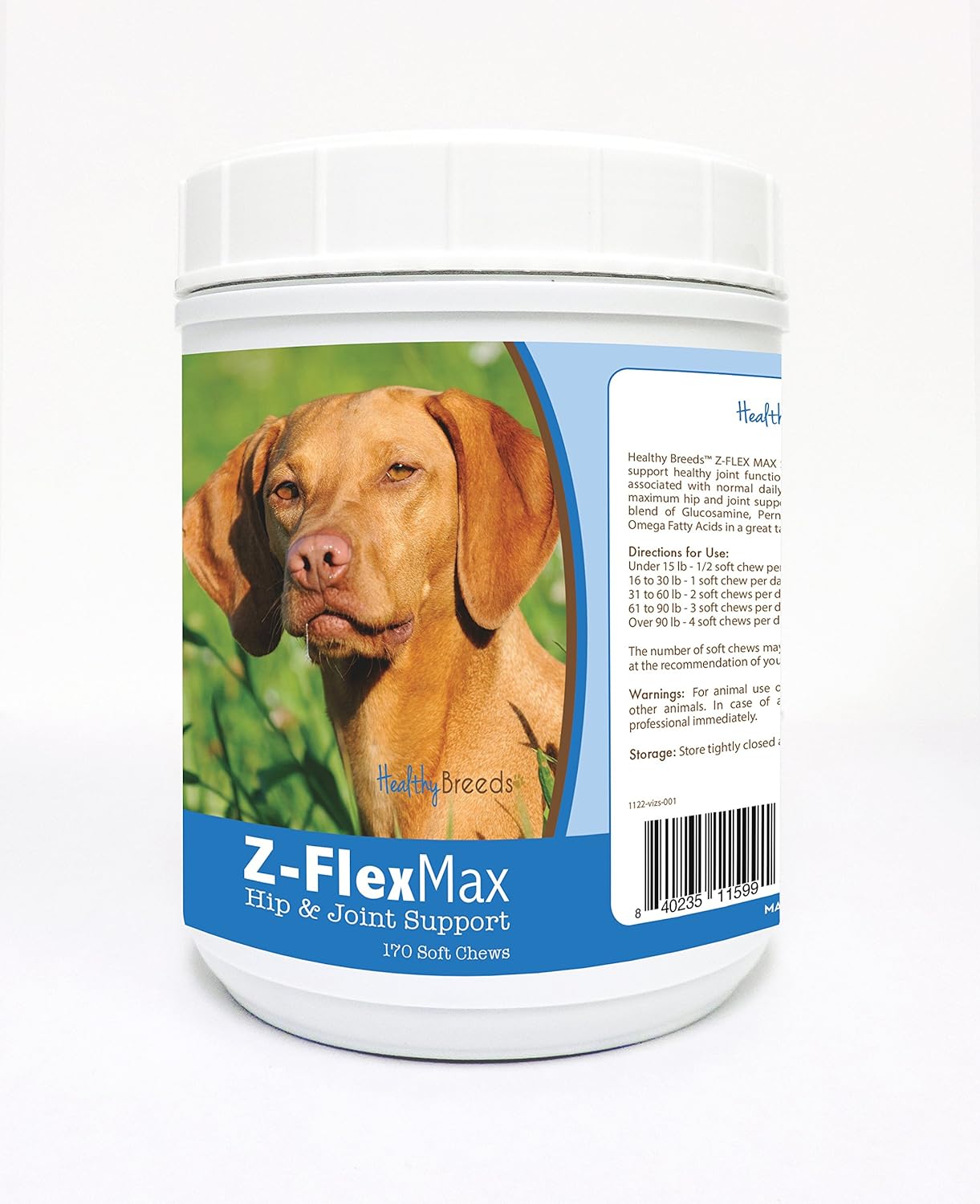 Healthy Breeds 100 Unidades Basset Hound Z-Flex Max Masticables Blandos para Cadera y Articulaciones
