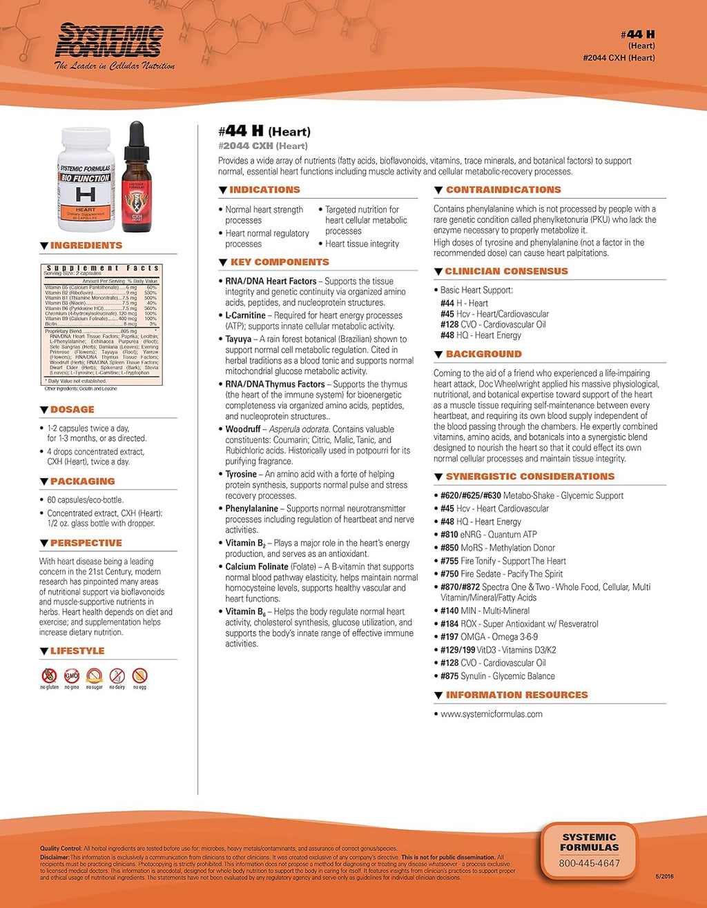 Systemic Formulas: #44 - H - Corazón