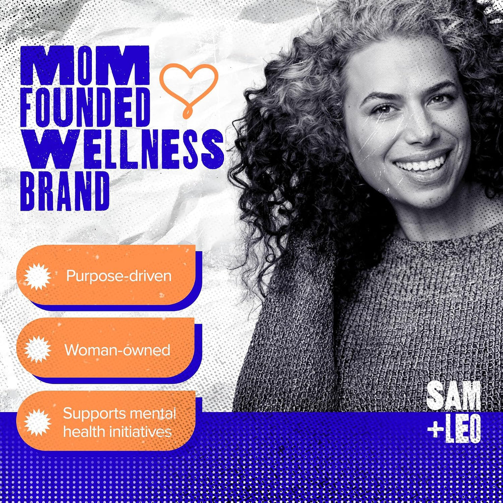 SAM+LEO Gominolas de Complejo B con Biotina para Niños y Adolescentes - Sin Cafeína - Sabor Fresa (60 uds)