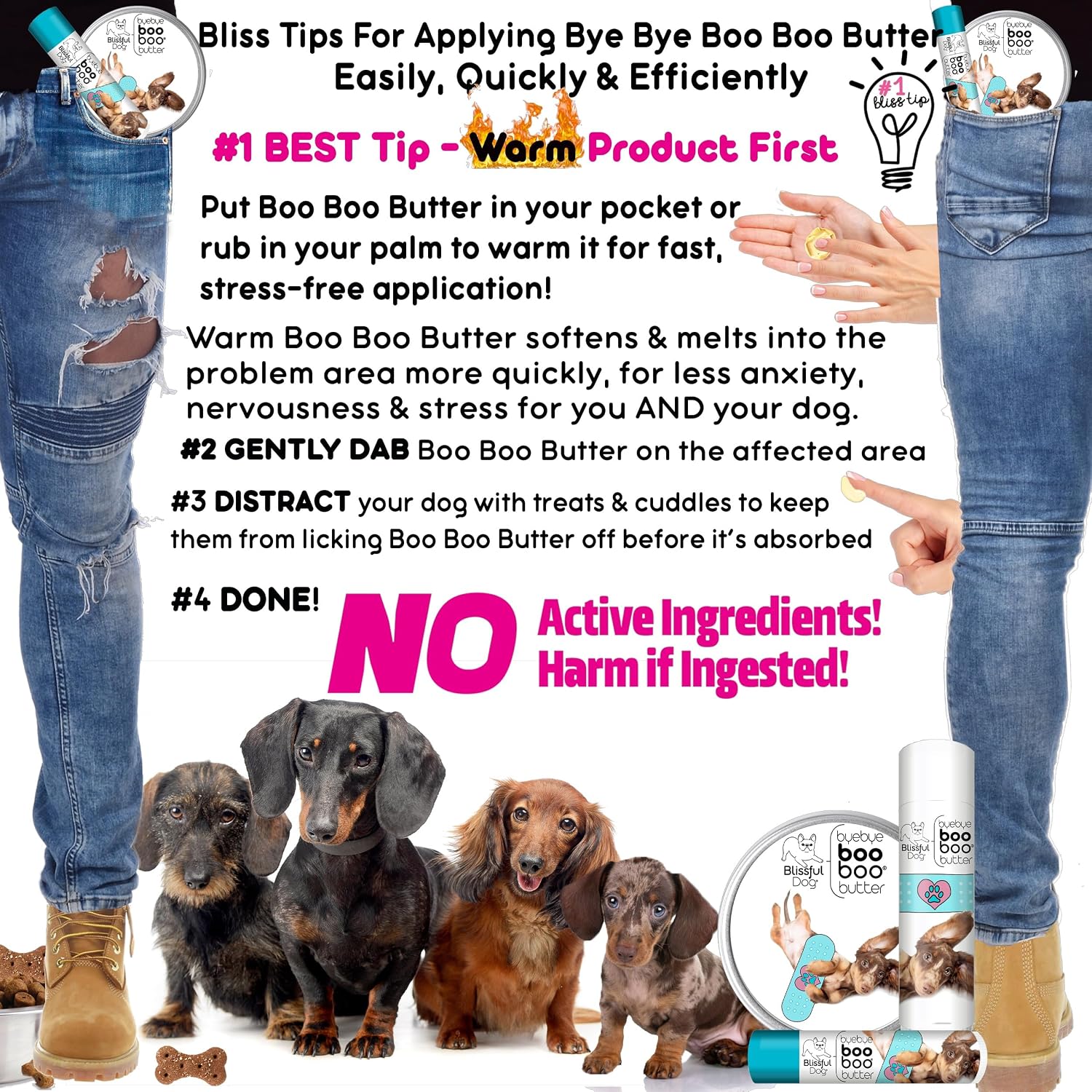 Dachshund Boo Butter para perros - 473 ml