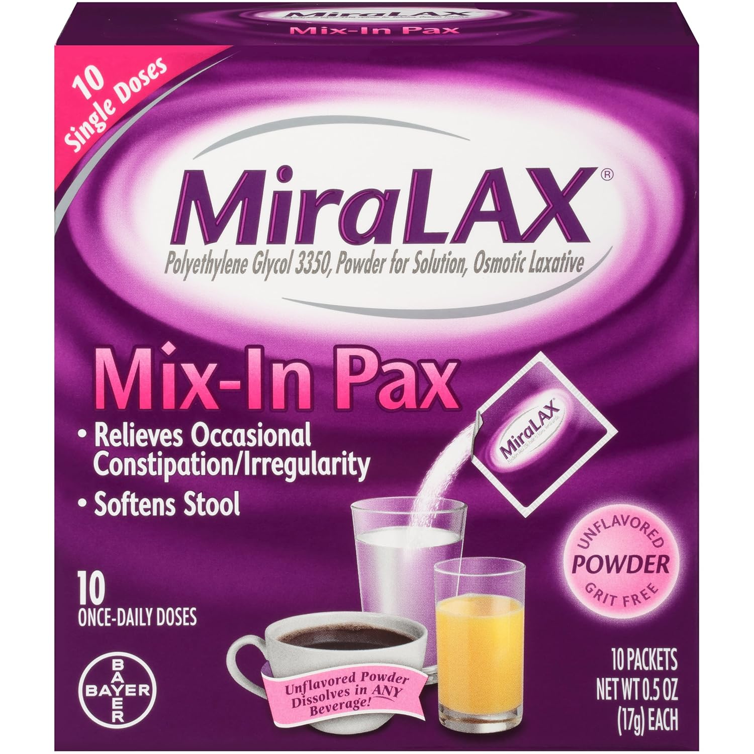 MiraLAX Sobres Monodosis, 10 sobres