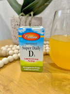 Carlson - Super Daily D3 5,000 UI (125 mcg) por gota, Gotas de Vitamina D, Apoyo Inmunológico, Salud Cardíaca, Vitamina D3 Líquida, Sin Sabor, 90 Gotas