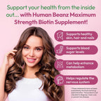 Human Beanz Biotina 10.000mcg Gominolas - 120 Unidades Sabor Fresa
