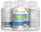 Vitalité Now! Multivitamínico Vegano Completo con Superalimentos, Hierbas, Verduras y Frutas Rojas - 90 Comprimidos