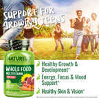 NATURELO Multivitamínico para Adolescentes - 60 Cápsulas - Complejo Vitamínico con Minerales, Vegano, Sin Gluten