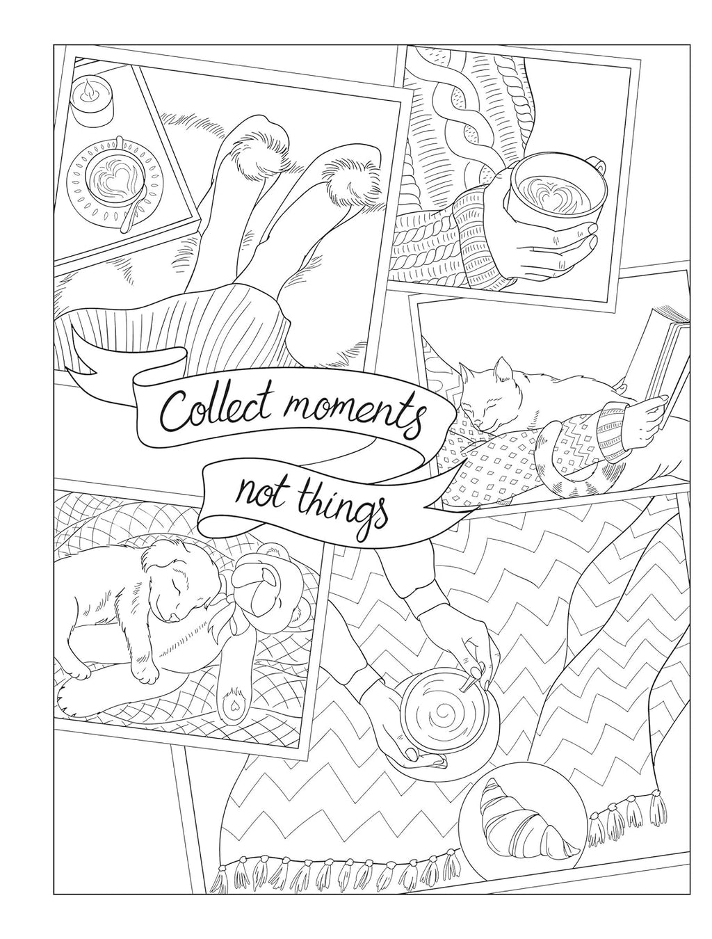 Creative Haven Happy Home: un libro de colorear hygge