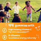 Emergen-C Kidz Gominolas de Apoyo Inmunológico Diario con Vitamina C y Vitaminas B, Sabor Fiesta de Frutas - 44 Gomitas