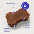 Wonder Paws Suplemento para Piel y Pelo con Aceite de Salmón para Perros - 70 Chews Blandos