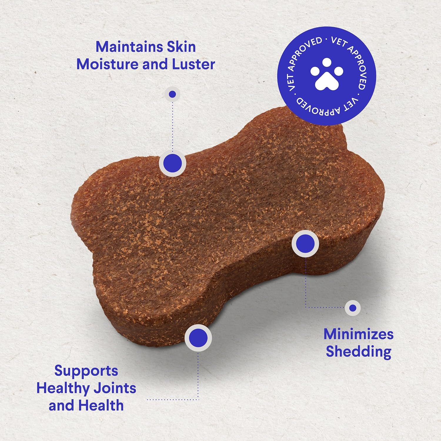 Wonder Paws Suplemento para Piel y Pelo con Aceite de Salmón para Perros - 70 Chews Blandos
