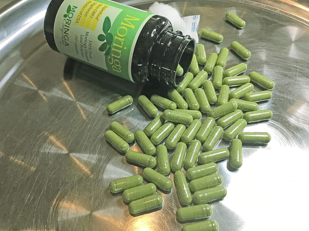 California Grown Moringa - 100 Cápsulas - Directamente del Cultivador