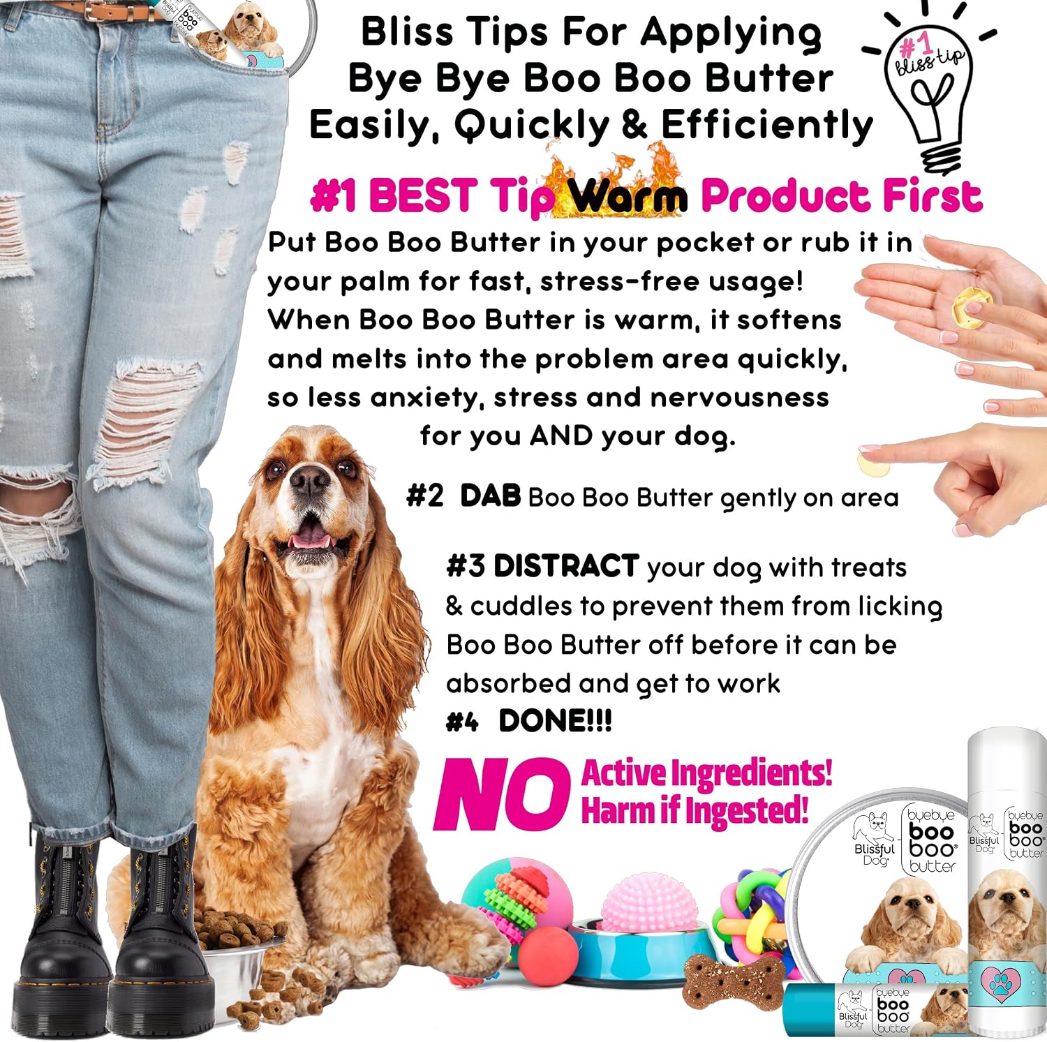 The Blissful Dog 4 oz TIN Cocker Spaniel Booboo Butter