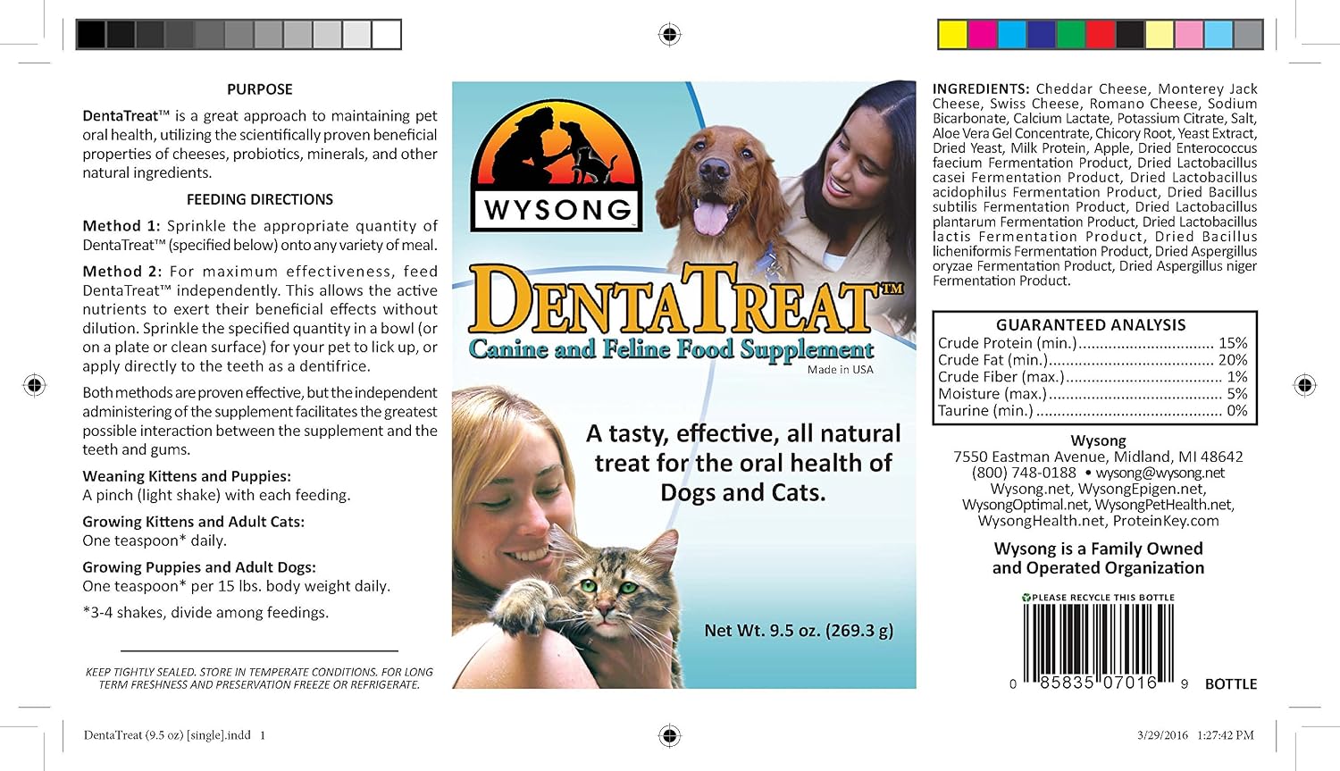 Wysong Dentatreat - Dental Supplement for Dogs and Cats