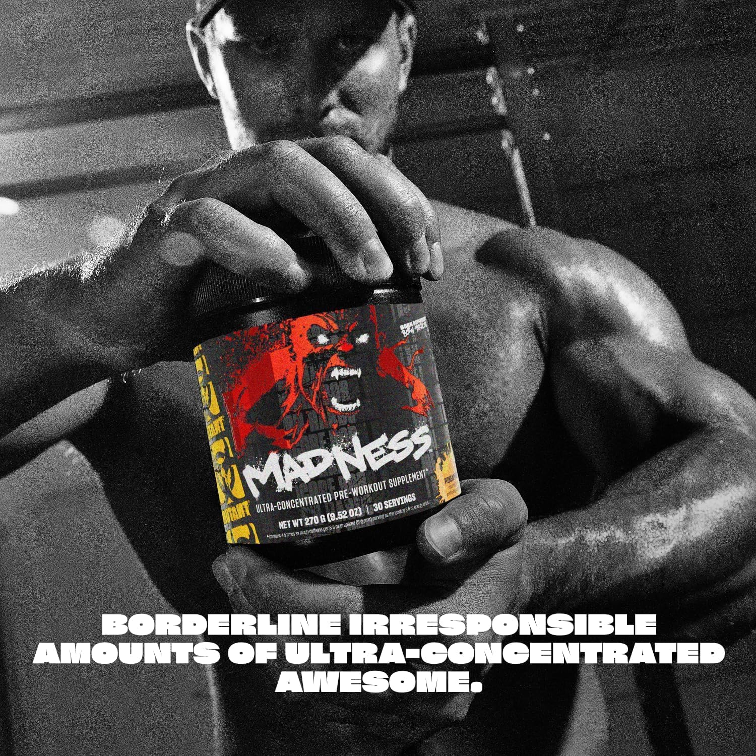 Mutant Madness Pre Workout en Polvo - 30 Servicios - Orange Rush