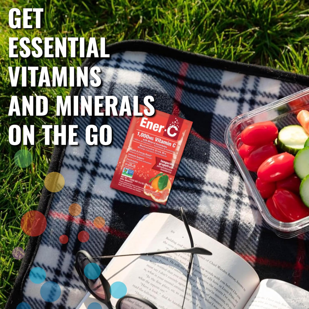 Ener-C Tangerine & Grapefruit Mezcla Multivitamínica en Polvo, 1000mg Vitamina C