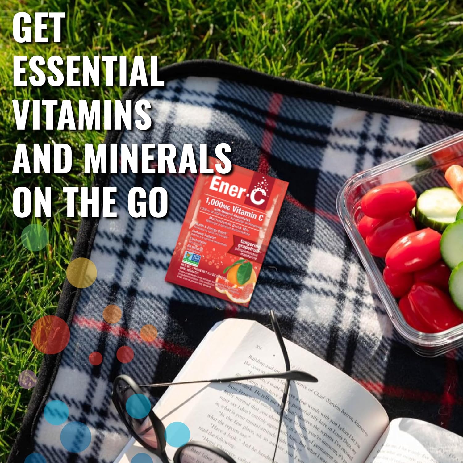 Ener-C Tangerine & Grapefruit Mezcla Multivitamínica en Polvo, 1000mg Vitamina C