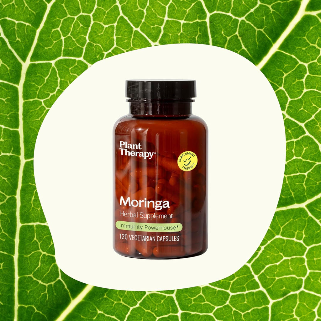 Plant Therapy Moringa Herbal Supplement Capsules – 120 Cápsulas Vegetarianas (4 Meses)
