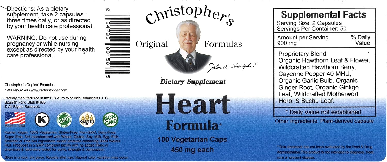 Christopher's Original Formulas Dr Heart Formula - 100 Cápsulas