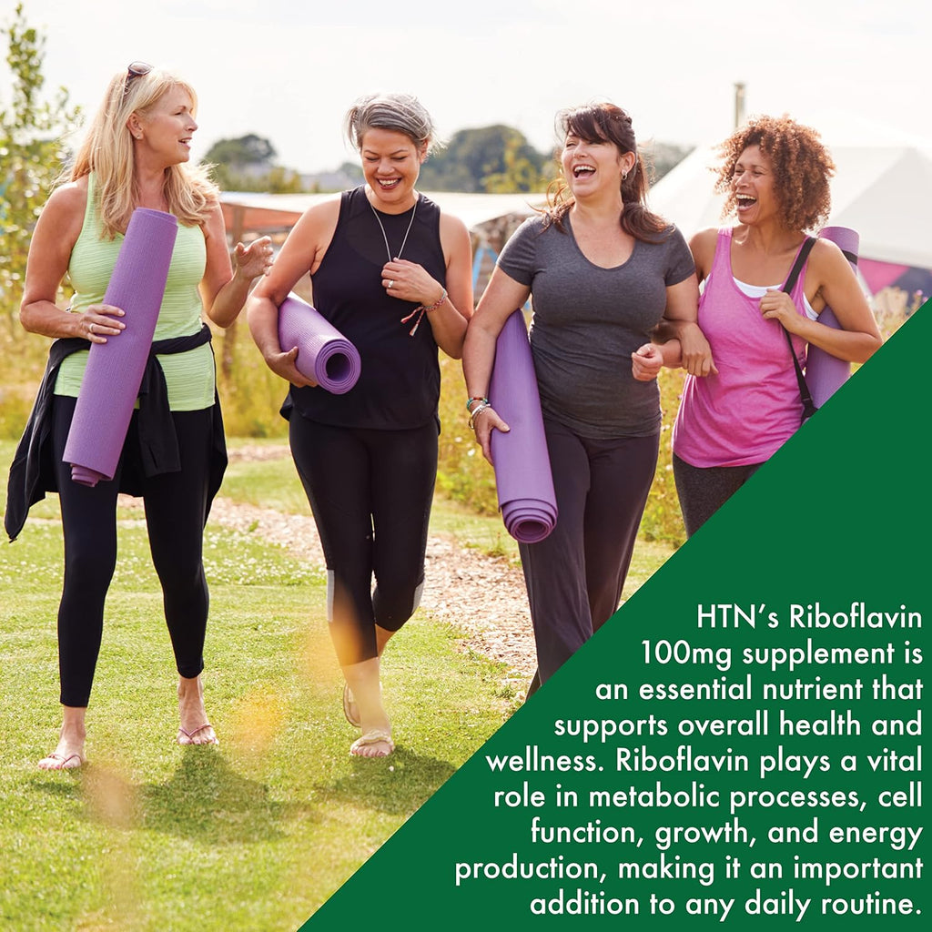 Health Thru Nutrition Riboflavina 100mg - Vitamina B2 100 Cápsulas Vegetales