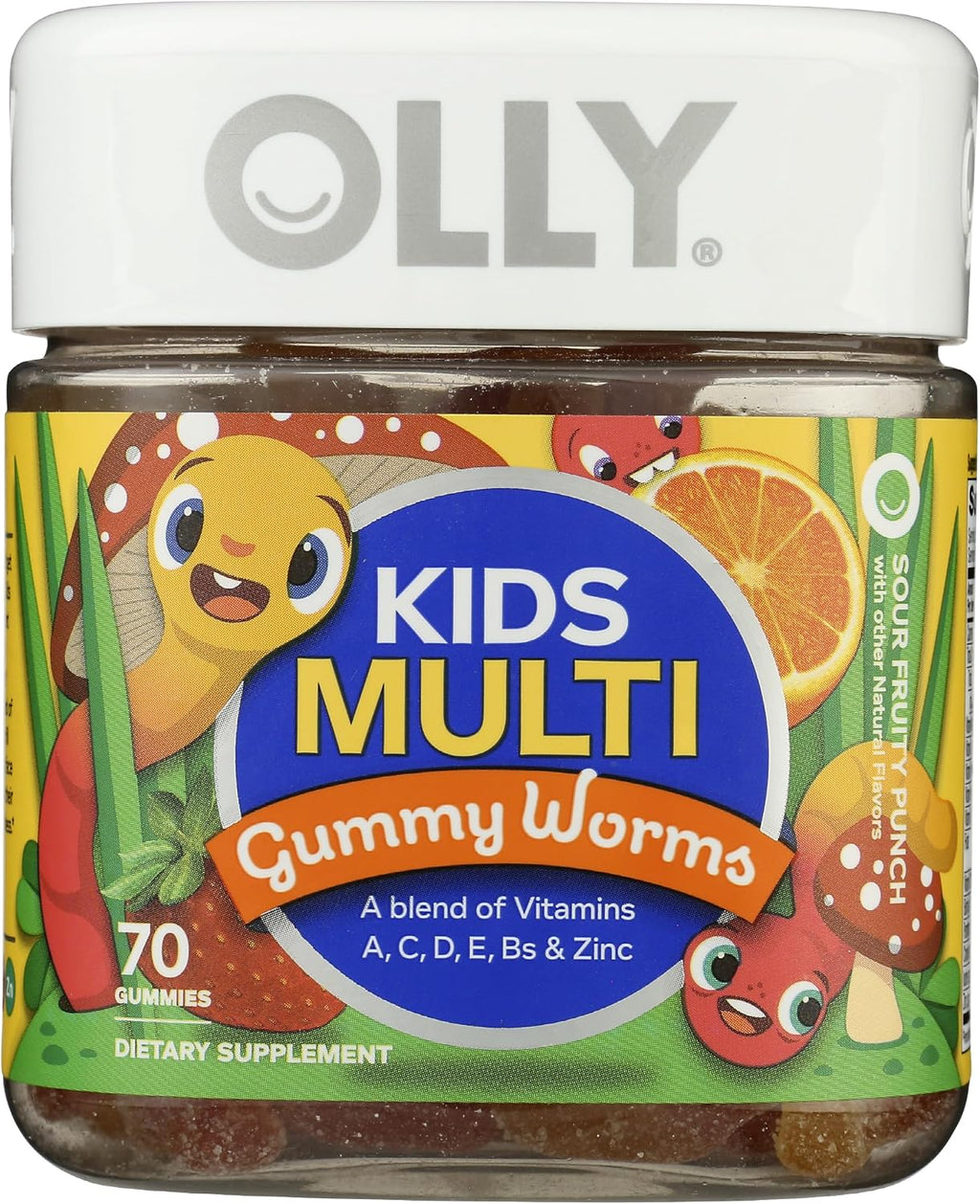OLLY Multivitamínico Infantil en Gominolas, Sabor Fruta Ácida, 70 Unidades