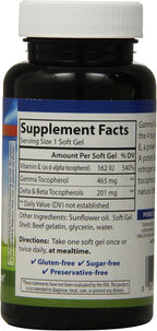 Carlson Labs Gamma E-Gems, Gamma Tocoferol, 465mg, 60 Cápsulas Blandas