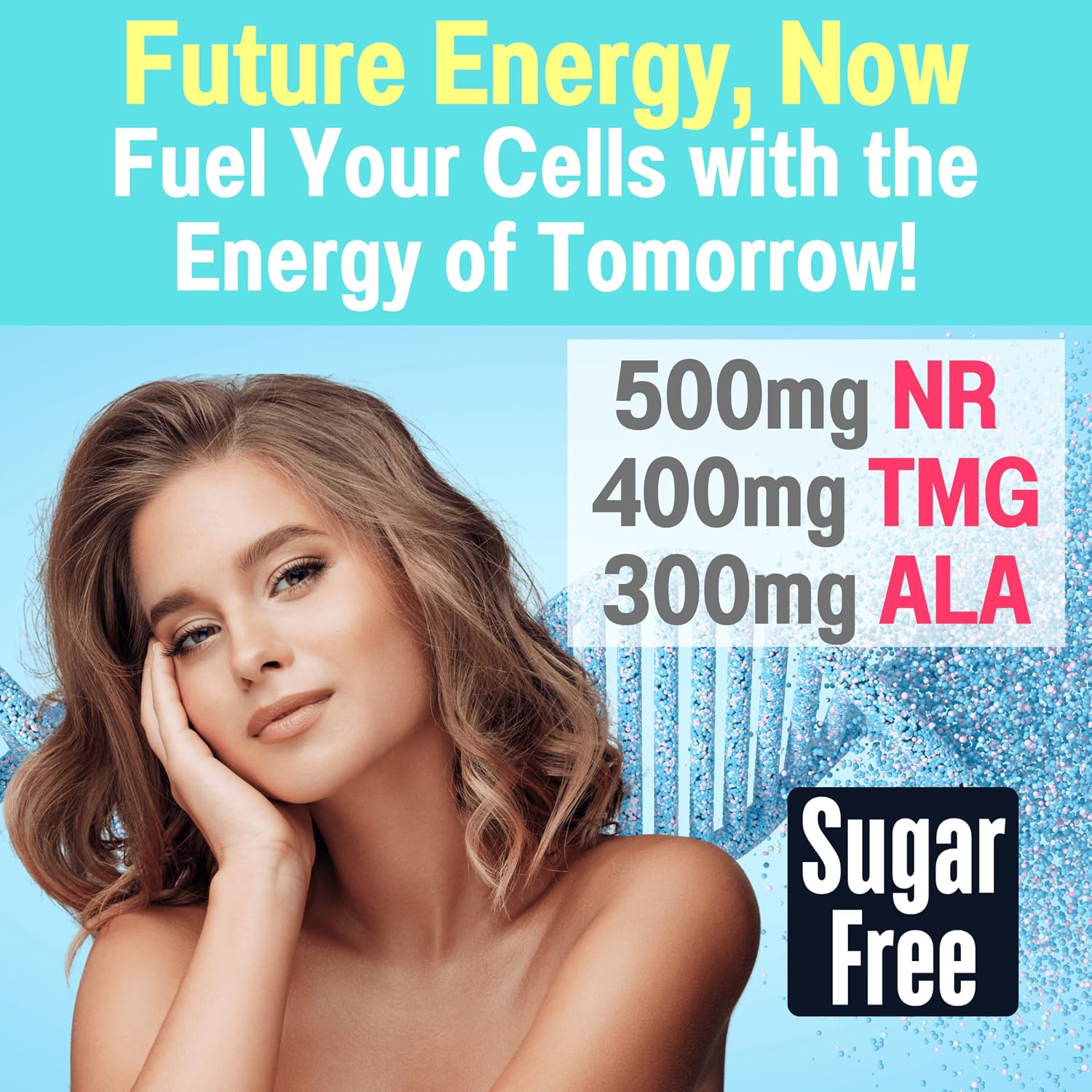 Gominolas NAD+ 1500mg Sin Azúcar - Complejo 5 en 1 (NR, Resveratrol, Fisetin, TMG, ALA)
