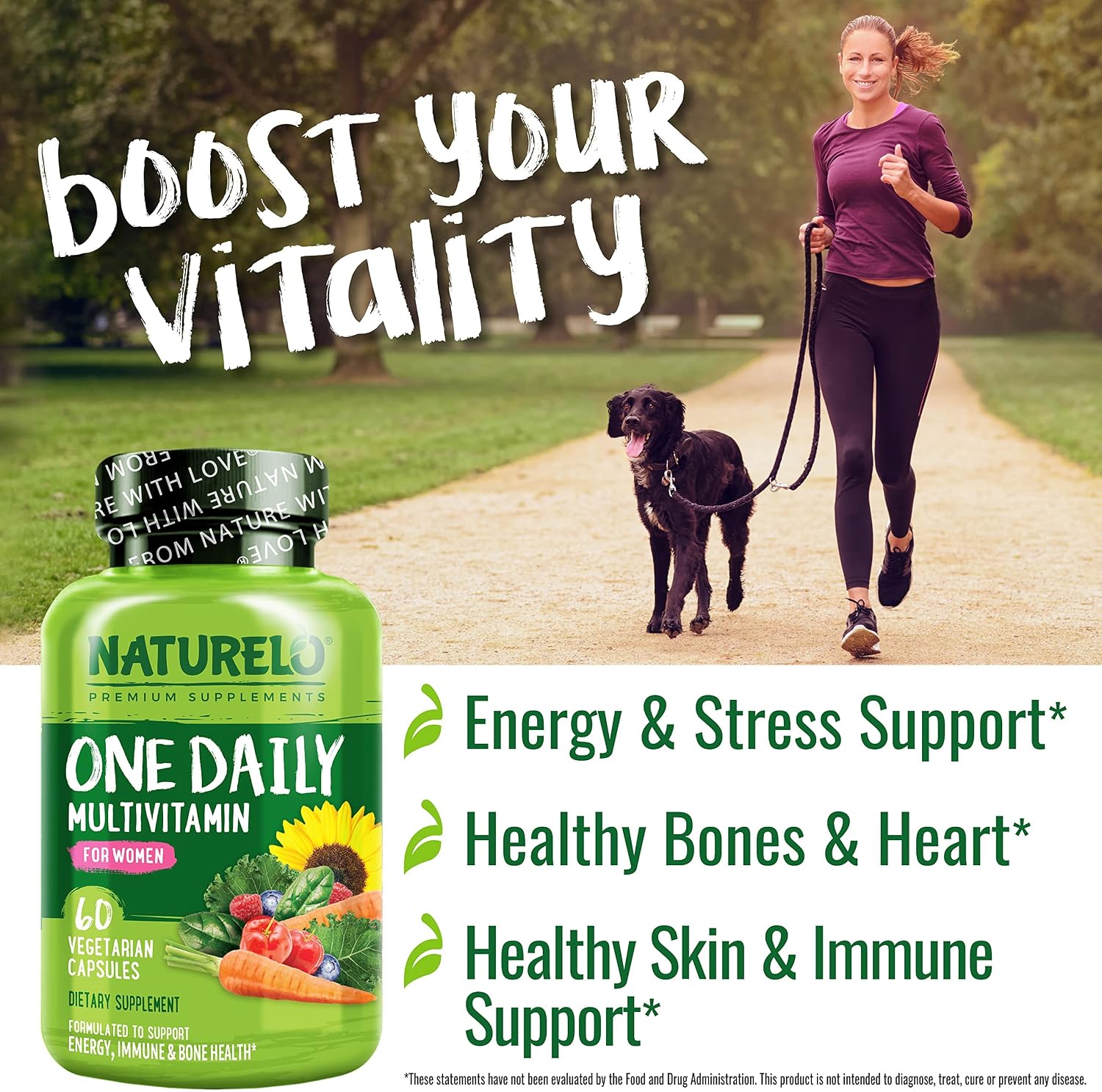 NATURELO Multivitamínico Diario para Mujeres – 60 Cápsulas