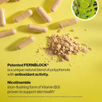 Heliocare Advanced Niacin B3: Fernblock PLE 240mg + Niacina 500mg - 120 Cápsulas Veganas