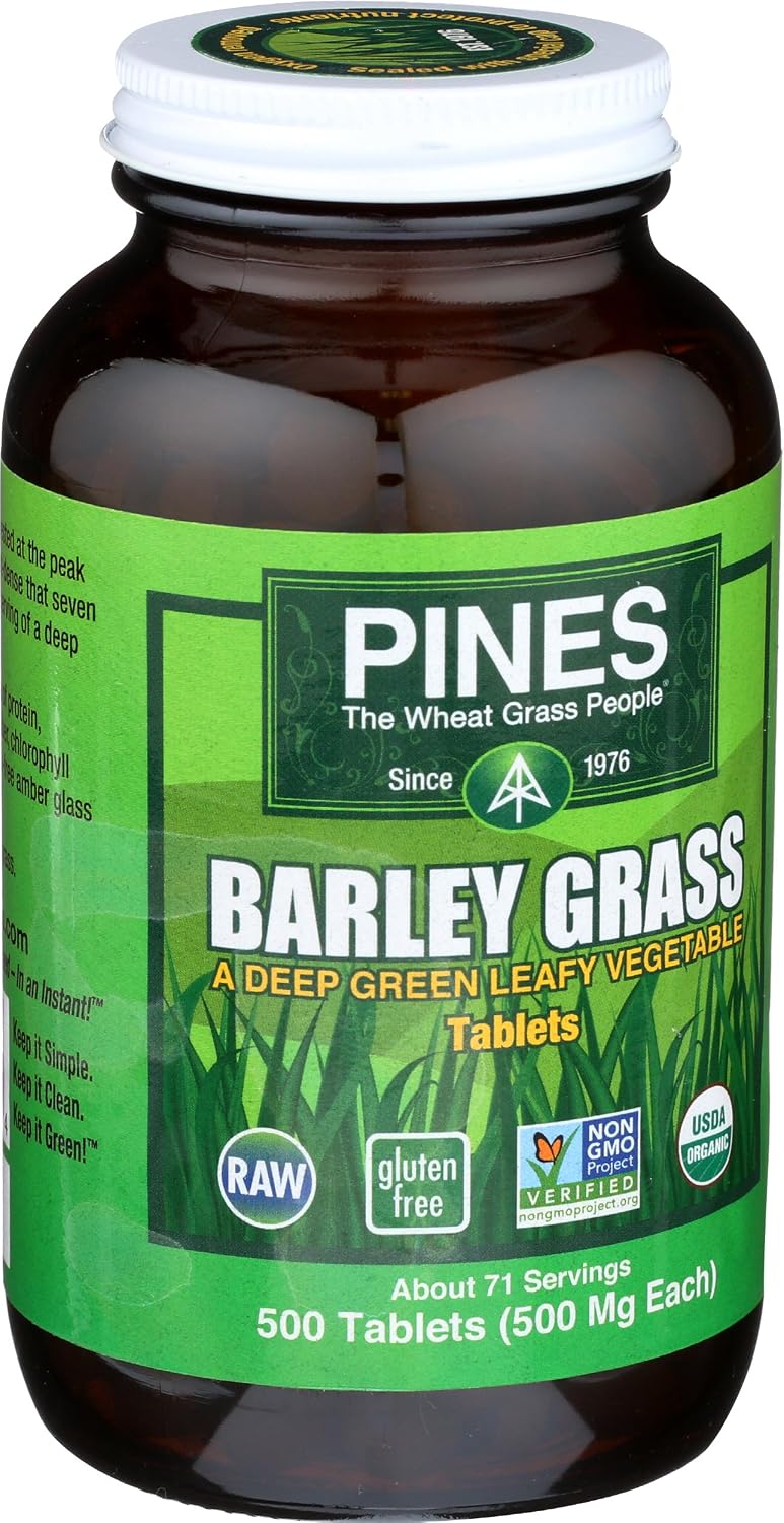 Pines Organic Barley Grass - 500 mg, 500 Comprimidos