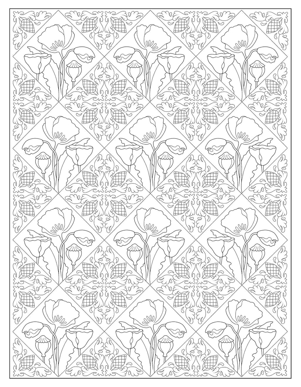 Creative Haven. Libro de colorear de diseños de azulejos elegantes (libros de colorear para adultos: arte y diseño)