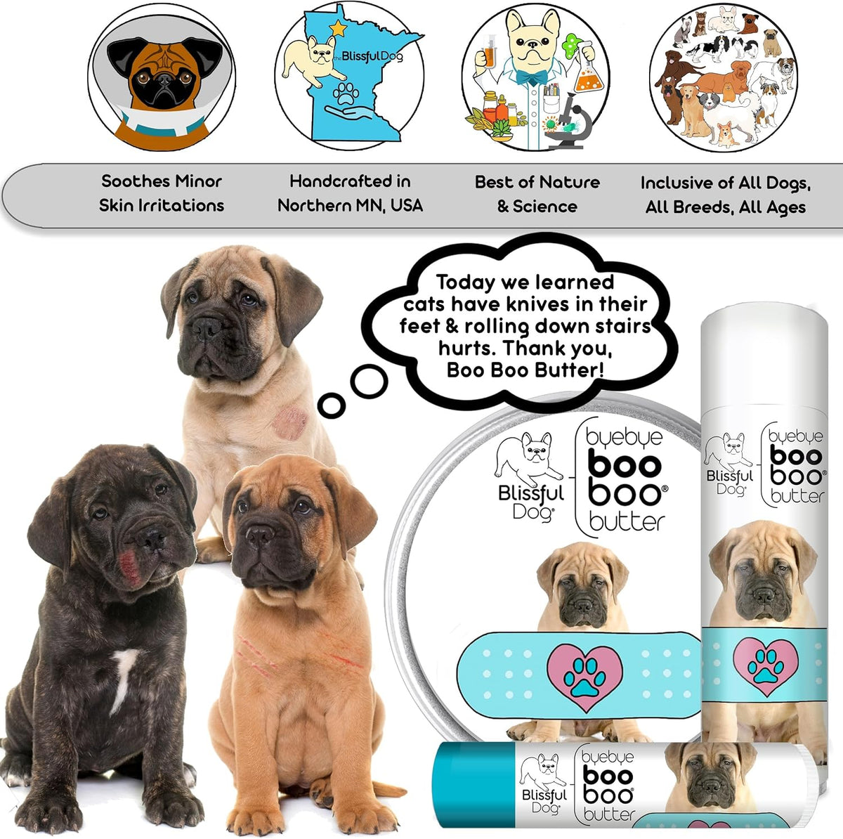 The Blissful Dog 4 oz TIN Bullmastiff Booboo Butter – Image 6