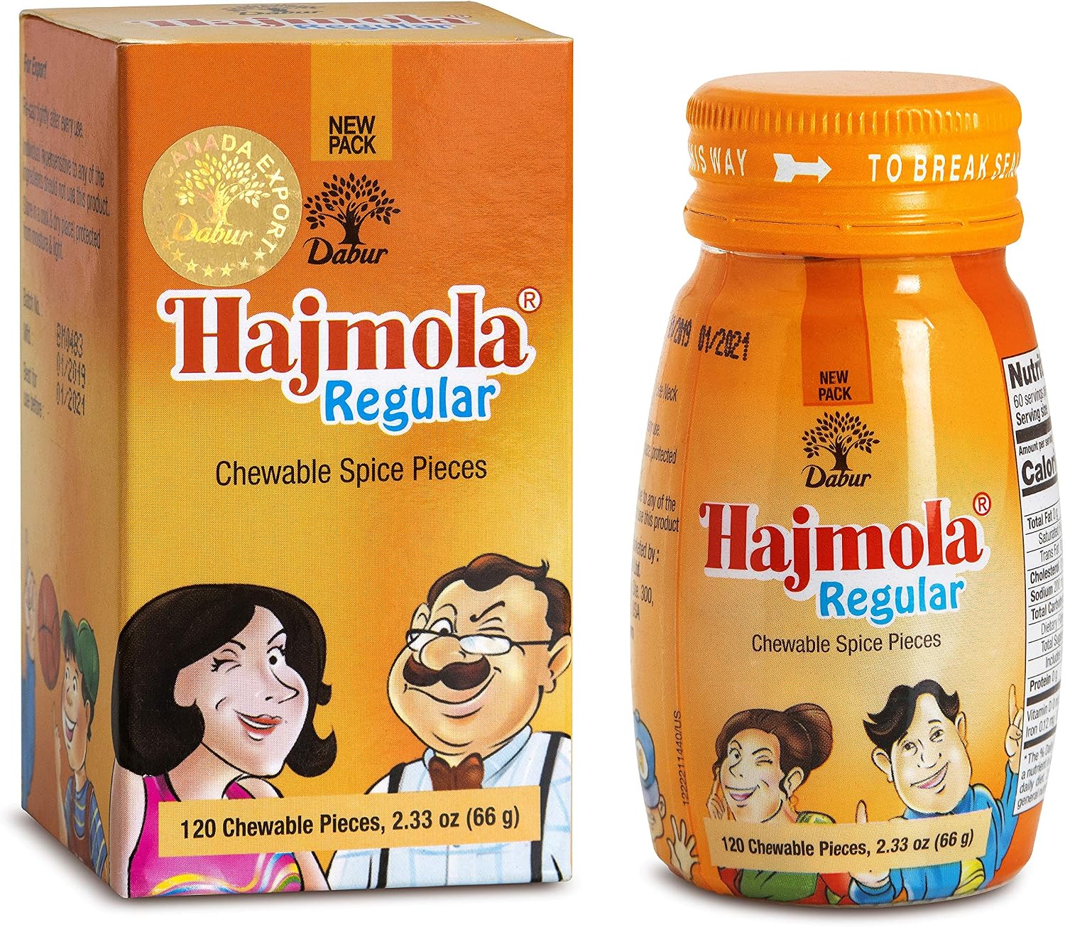 Hajmola Regular - Comprimidos Masticables de Especias (Pack de 3)