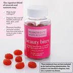 Beauty Bites Gominolas de Biotina - Suplemento para Cabello, Piel y Uñas con 6000 mcg de Biotina, Colágeno y Vitaminas - Sabor a Maracuyá