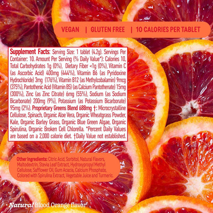 8Greens Supergreens Comprimidos Efervescentes, Naranja Sangre, 30 Dosis – Image 4