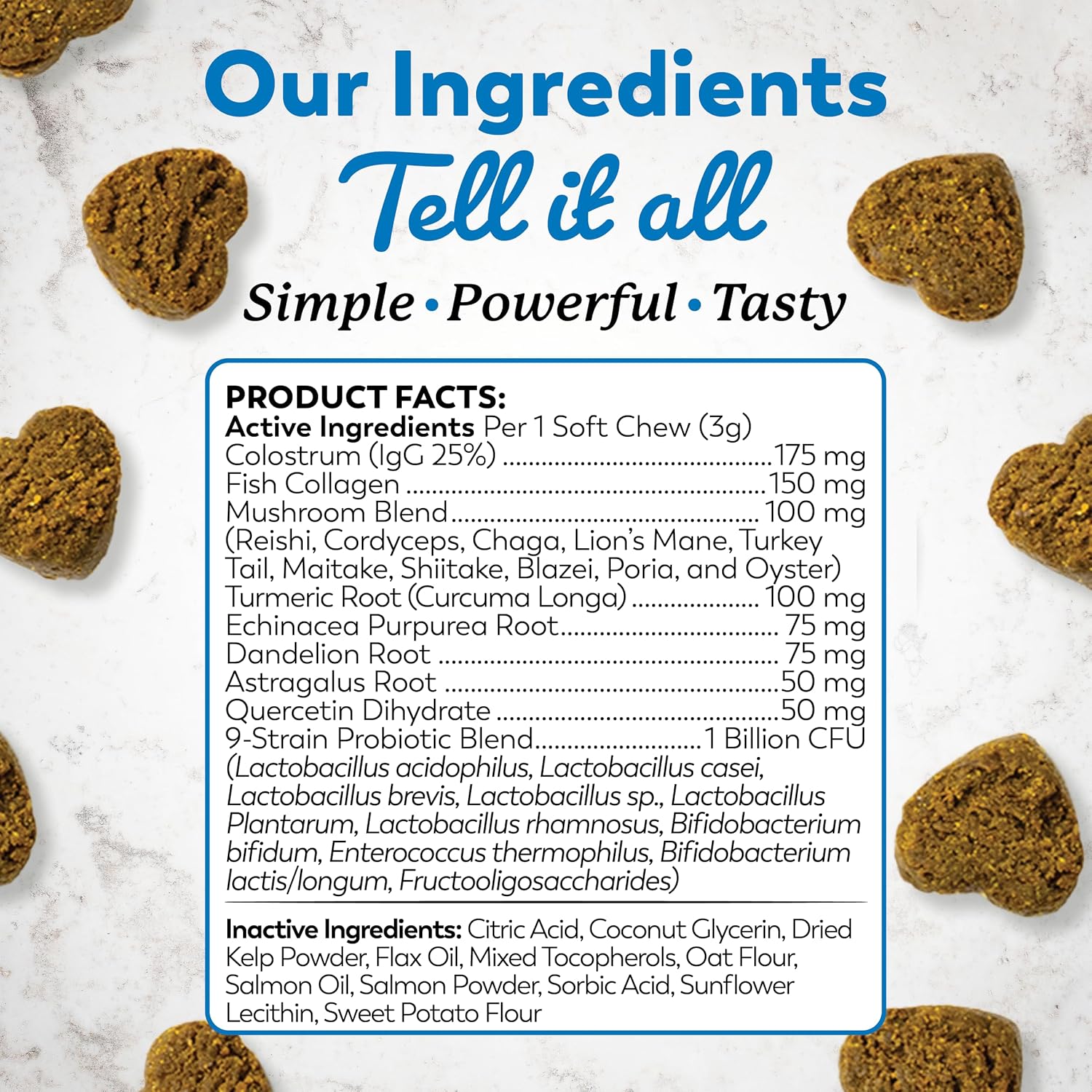 Dr. Harvey's Masticables Suaves para Perros contra Alergias y Picor - Apoyo Inmune y Digestivo con Hongos Funcionales, Probióticos y Super Hierbas, Sabor a Salmón (90 unidades)