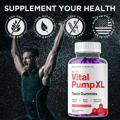 Vital Pump XL Testo Gummies - Gominolas para Hombres (60 uds) – Image 6