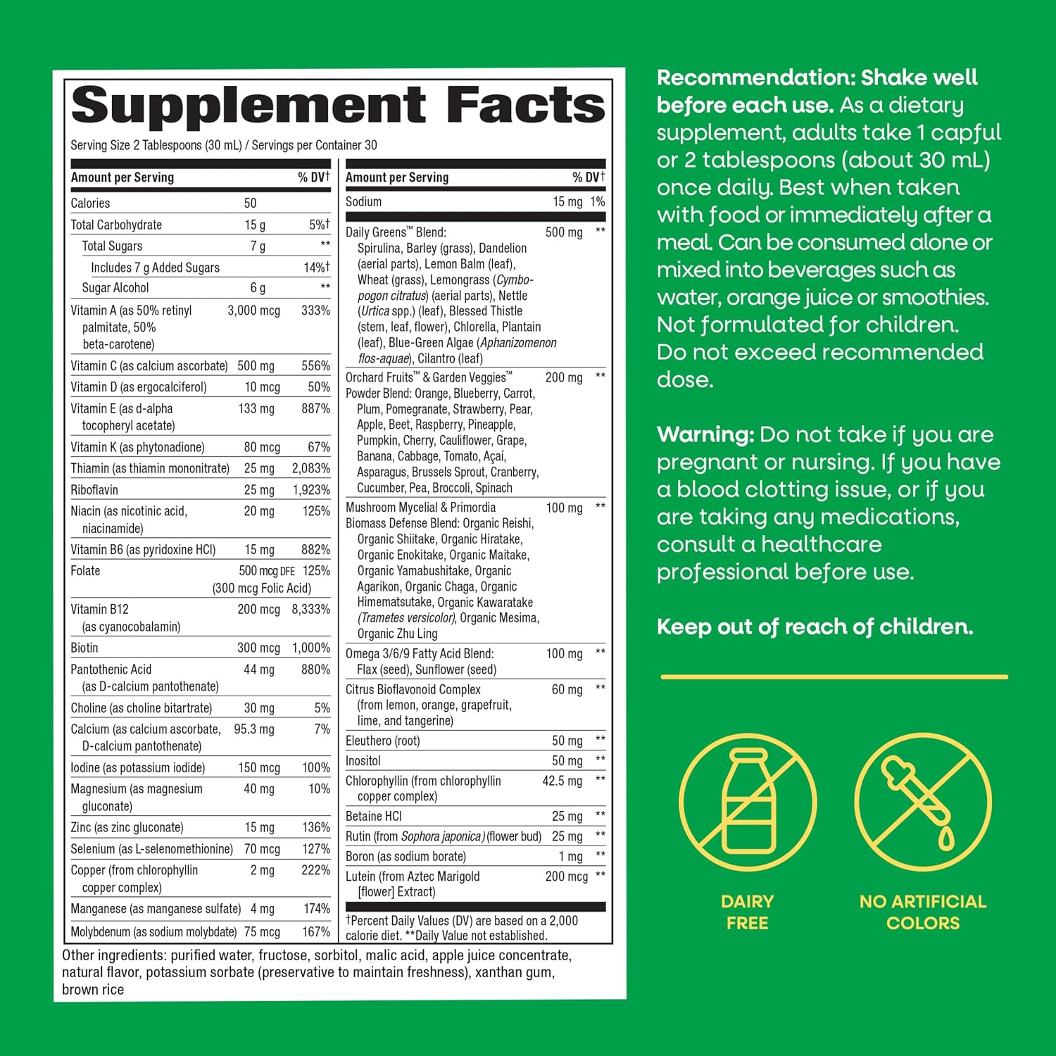 Nature's Way Alive! Max Potency Multivitamínico Líquido Completo - 30.4 fl oz