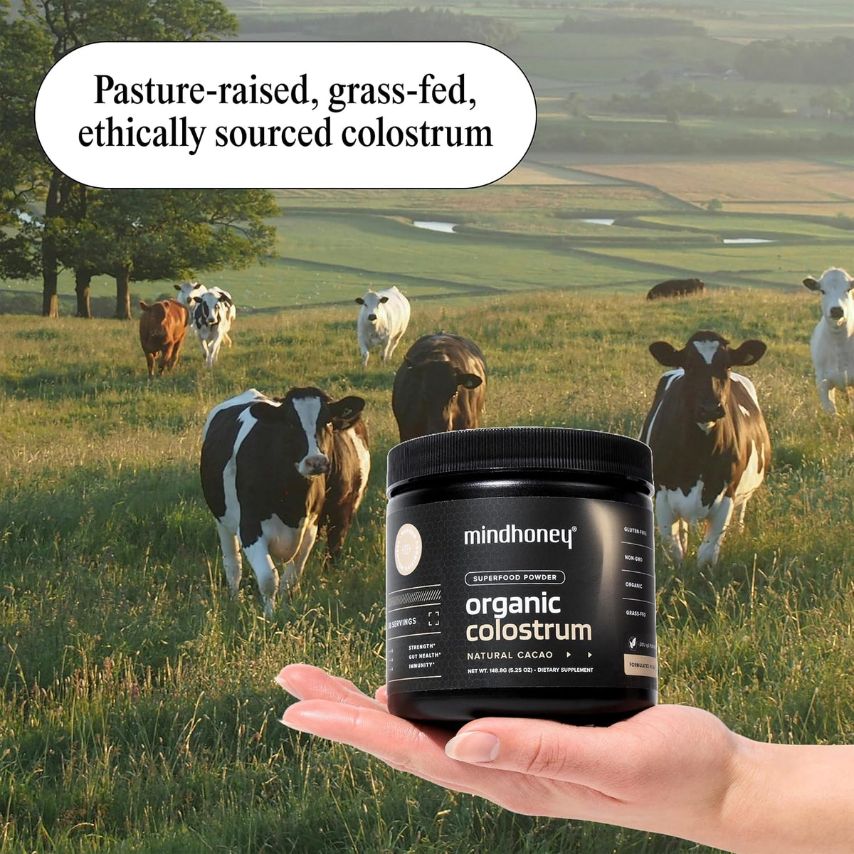 MINDHONEY Organic Colostrum | Premium Cacao – Cuidado de la piel: Los factores de crecimiento y propiedades – Image 3