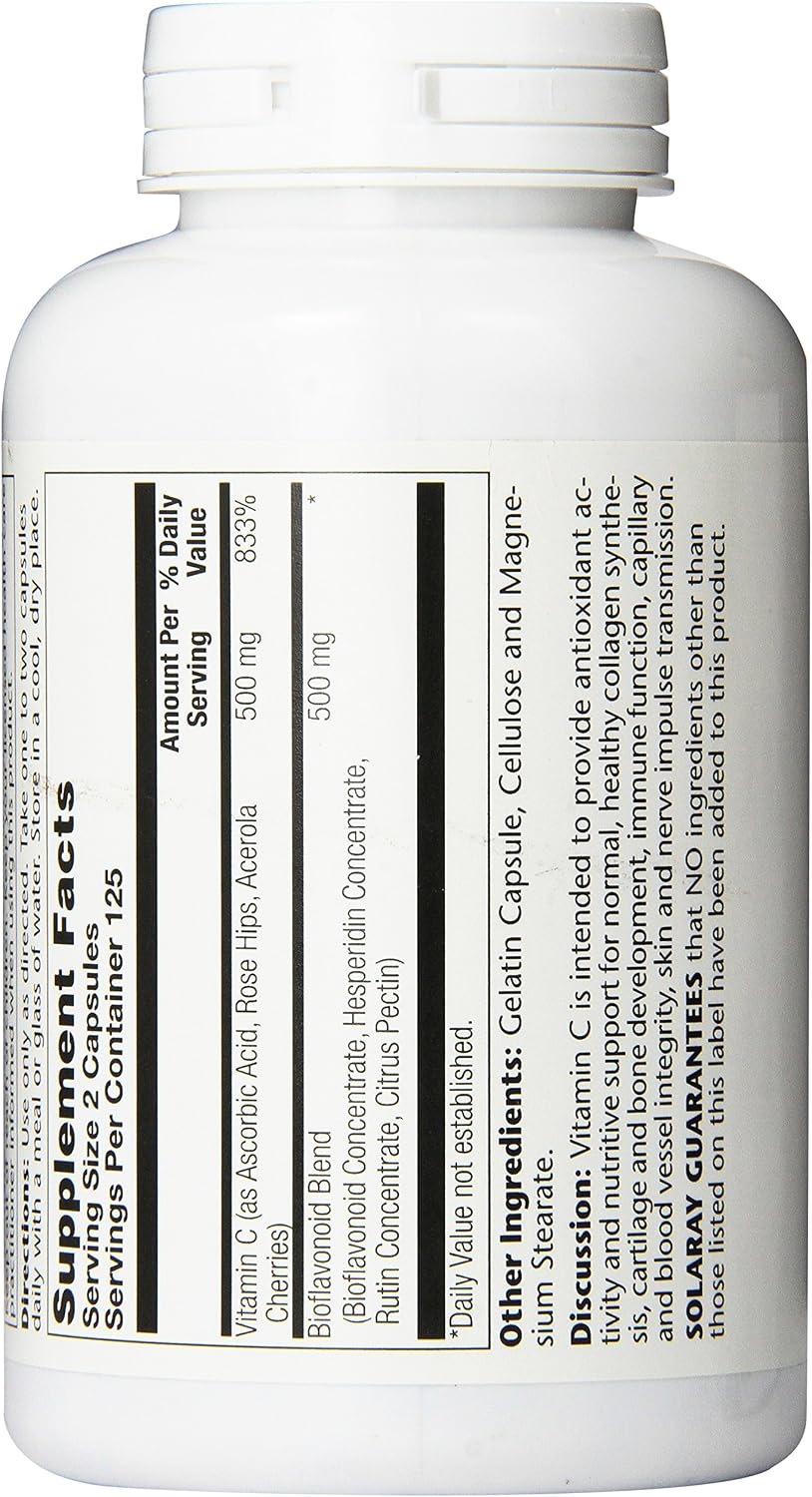 Solaray C Super Bio-Plex - 250 Comprimidos