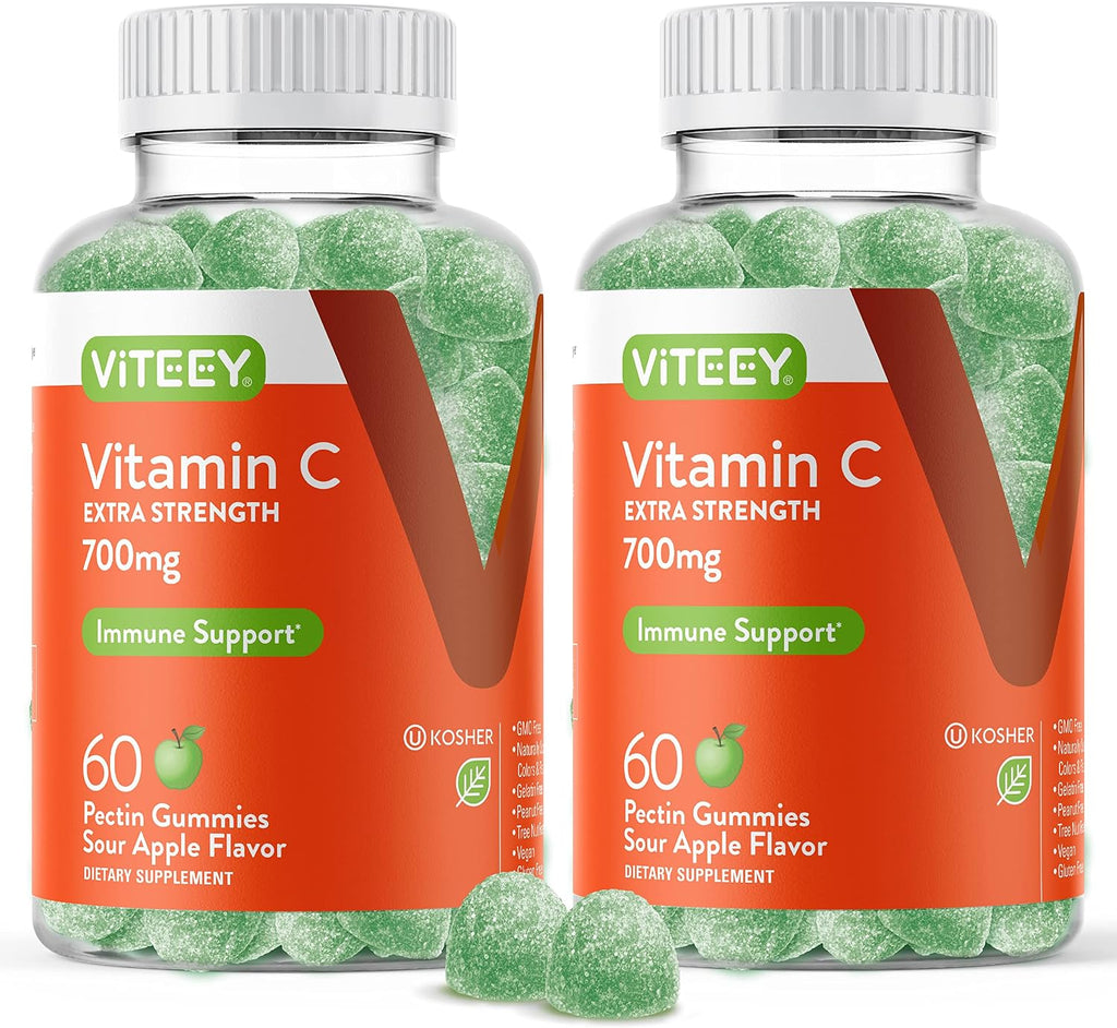 Viteey Gominolas de Vitamina C 700 mg para Adultos - 120 Unidades
