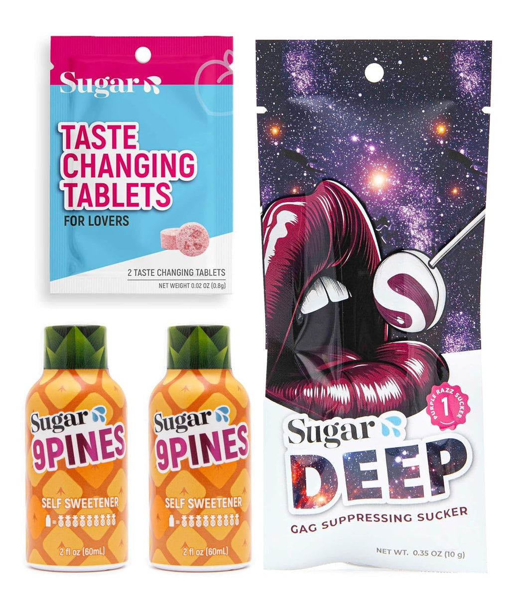Sugar Splash Pack Noche: Tabletas de Sabor, Shots de Piña y Chupete Supresor