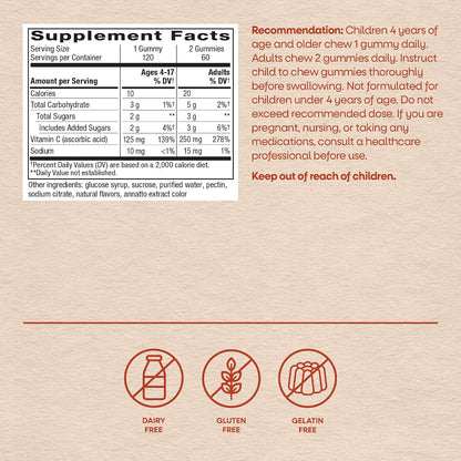 Nature's Way Gomitas de Vitamina C, 250 mg, – La protección de las células frente al daño oxidativo. – Image 7