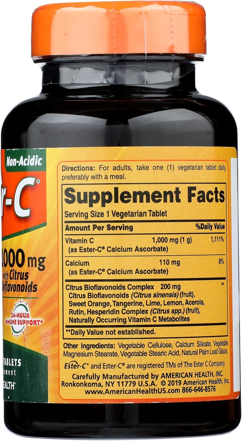 American Health Ester C 1000 mg con Bioflavonoides Cítricos, 90 Comprimidos