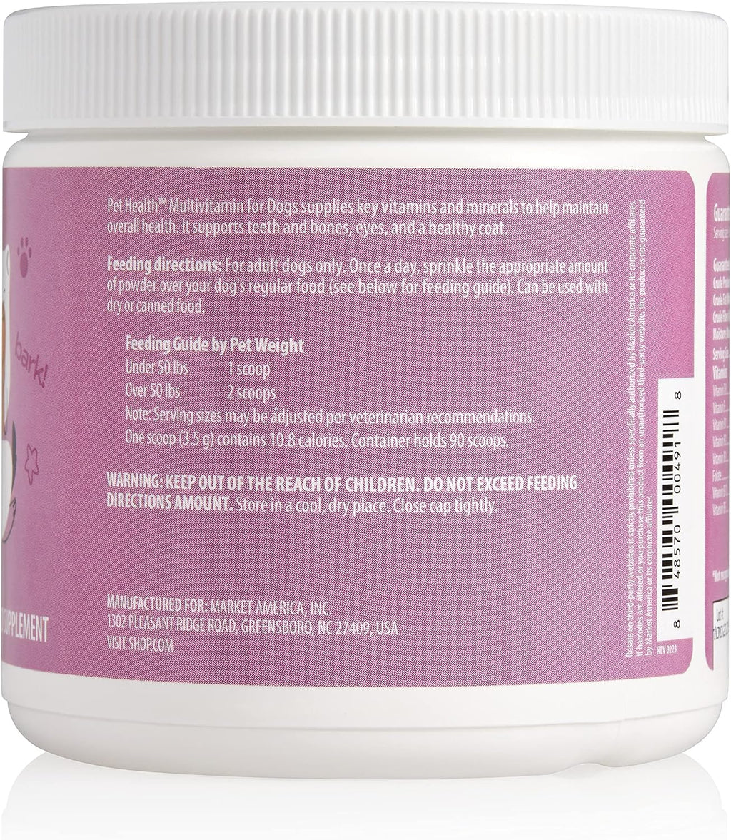 Multivitamínico para Perros – Vitaminas y Minerales Diarios – Sabor a Ternera en Polvo – Aprox. 90 Dosis