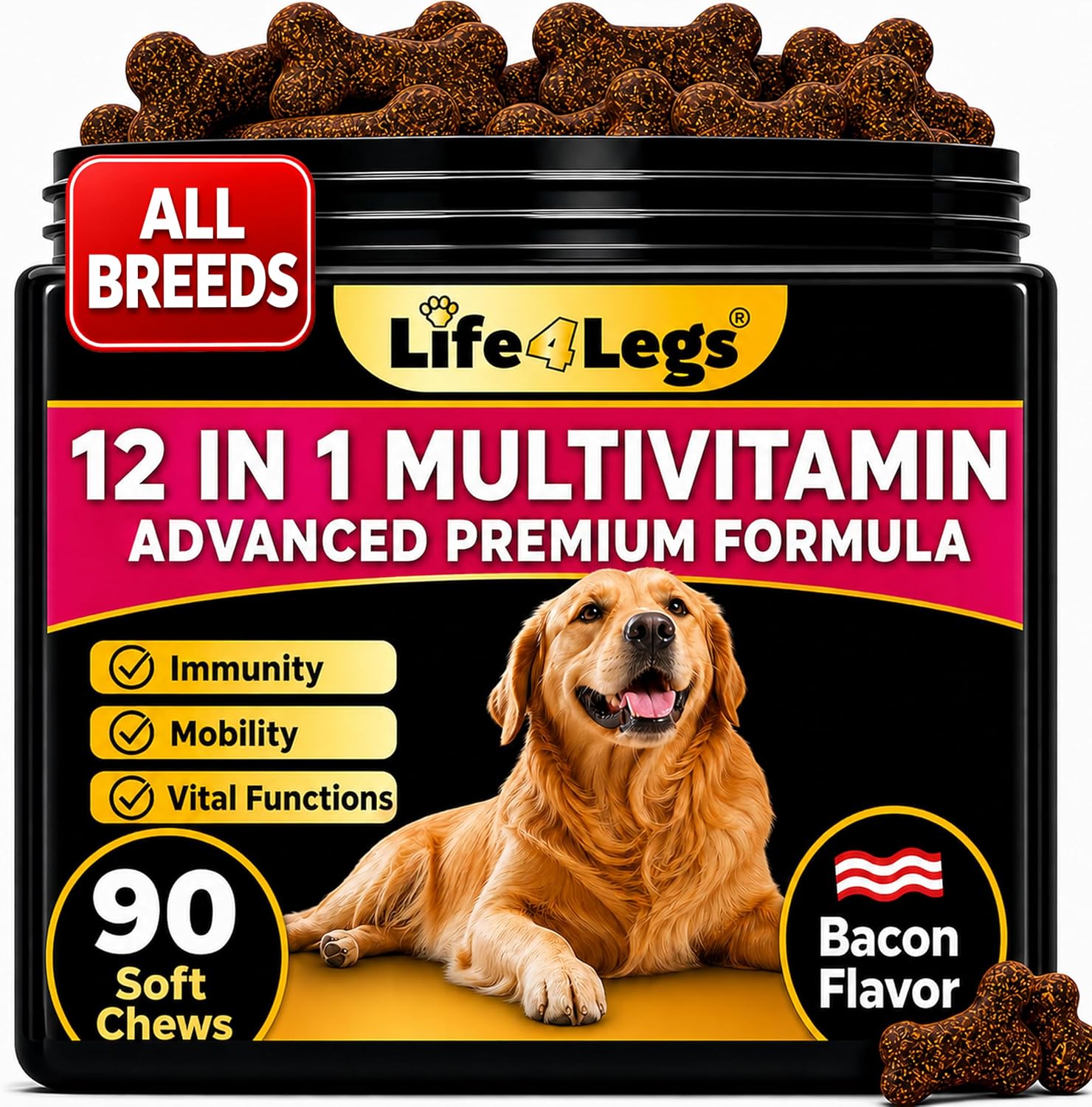Life4Legs Soft Chews - Multivitamínico para Perros