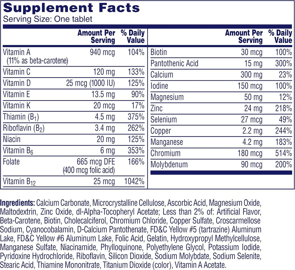 One A Day Mujeres 50+ Multivitamínico, 175 comprimidos