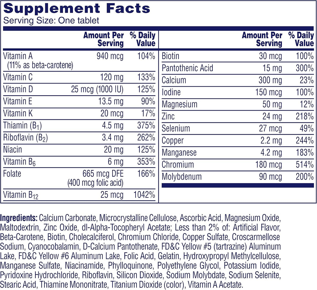 One A Day Mujeres 50+ Multivitamínico, 175 – Fortalecimiento del sistema inmunitario: Las vitaminas C, D, E y el – Image 2