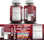 Clean Nutraceuticals CoQ10 Gummies - CardiGuard - Gominolas de Coenzima Q10 con Arroz de Levadura Roja, Espino Blanco, Jengibre, Cúrcuma, Bergamota, Hibisco, Vitamina K2+D3, Magnesio Glicinato, Pimienta de Cayena y Fenogreco - Sabor Naranja