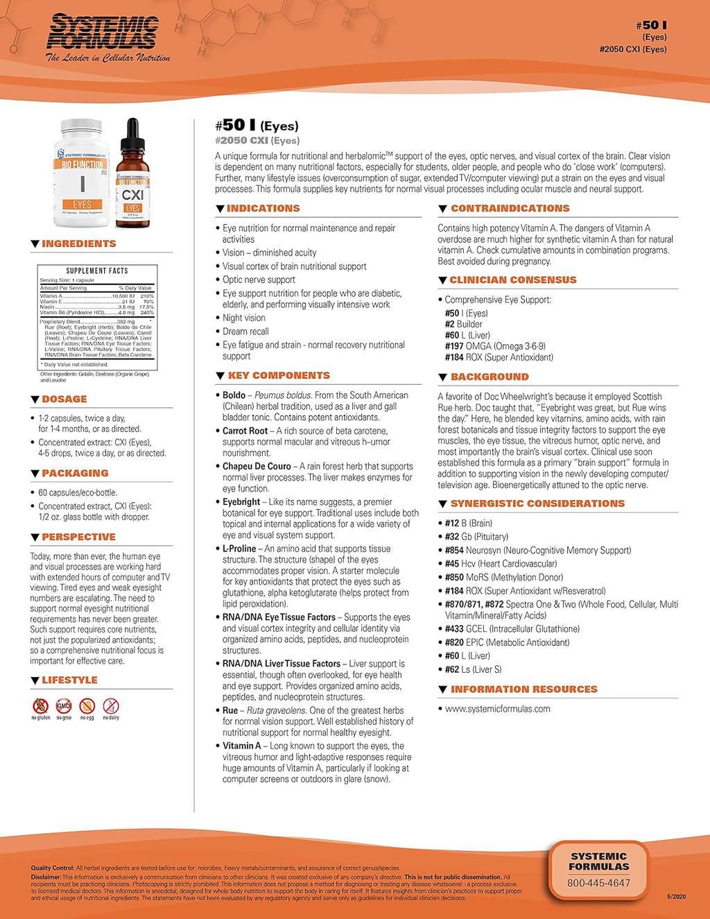 Systemic Formulas Bio Function I - Ojos 60 Cápsulas