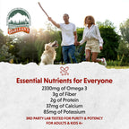 Organic Flax, Chia, and Coconut Seed Blend with 2,330 mg Omega-3 Fatty Acids, Fiber Supplement with Whole Chia Seeds and Ground Flax, 340g